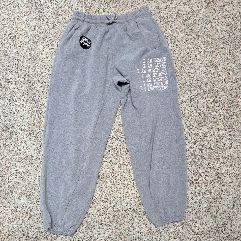 Salty‎ Honey inspirational Gray Joggers Comfy Cozy Women XXL